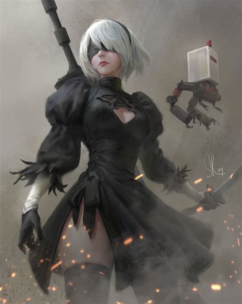 Sexy 2B from NieR Automata NSFW Fanart & Wallpaper